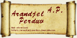 Aranđel Perduv vizit kartica